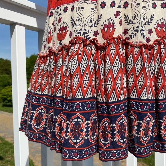 Shrinking Violet Southwestern A-Line Tiered Skirt - Picture 5 of 15